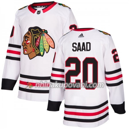Chicago Blackhawks Dresy Brandon Saad 20 Bílá 2017-2018 Adidas Authentic - Pánské Chicago Blackhawks Dresy Brandon Saad 20 Bílá 2017-2018 Adidas Authentic - Pánské